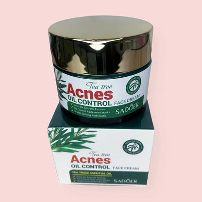 Crema Facial Antiacné y Antigrasa con Extracto de Árbol de Té Sadoer 50 GR